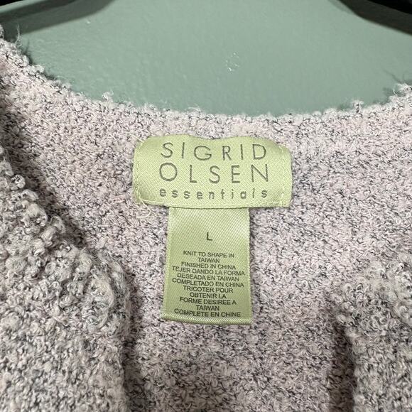 Sigrid Olsen Women's Pale Purple Teddy Bear Fleece Pullover Sweater - Size Large - Picture 4 of 6